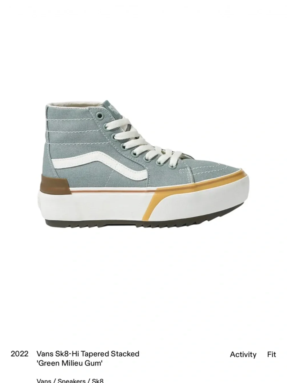 Vans Off The Wall Light Gray & White High-Top Sneakers - Picture 5 of 5